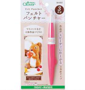 CLOVER #58602  戳戳乐用穿针(3根针) 可乐牌