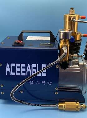 优品高压打气机30mpa高压气泵40mpa小型单杠水冷电动自动充气泵管