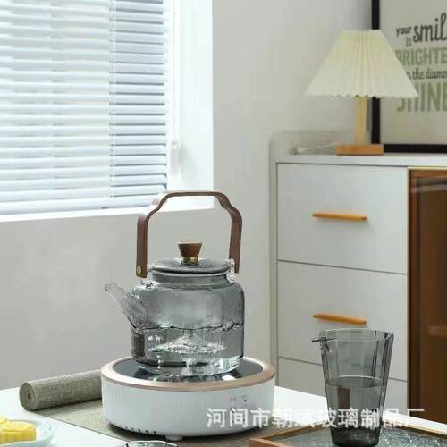 真茗堂【茗岚】1200w电陶茶炉煮茶炉耐高温玻璃烧水泡茶炉咖啡炉