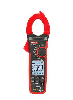 优利德新款UT206B交流真有效值数字钳形表钳型表1000A