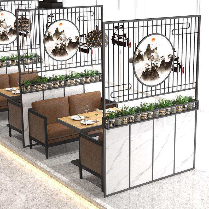 【双丰工厂】工业风屏风装饰餐厅卡座绿植隔断墙铁艺围栏酒吧隔栏
