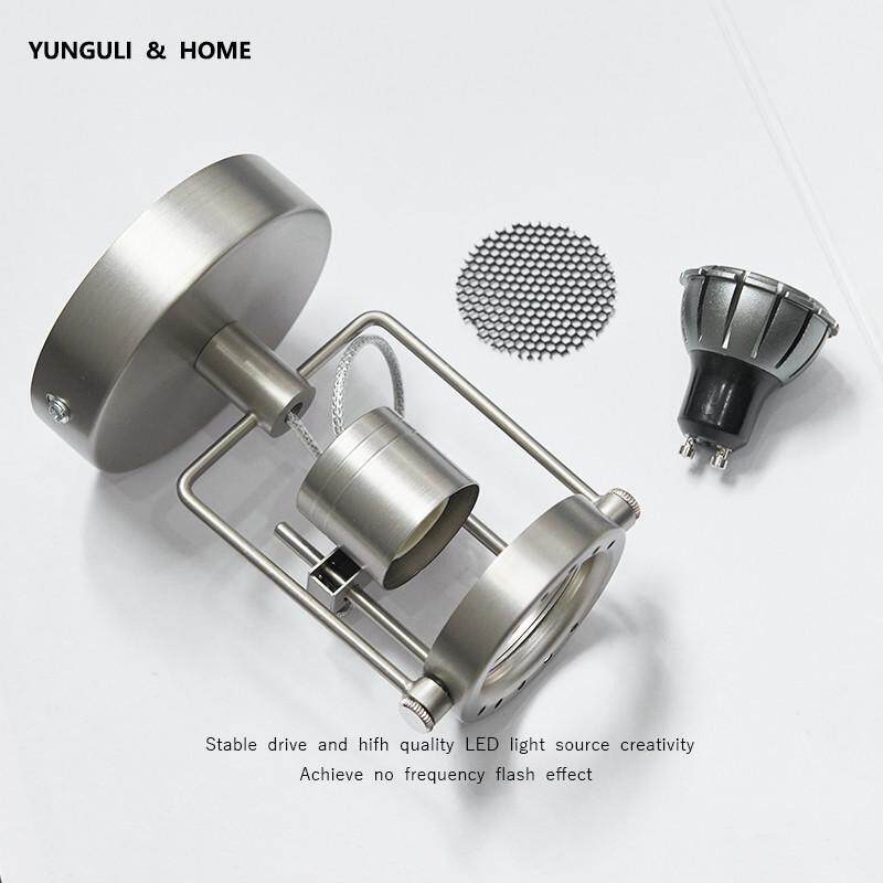 三知蜂窝网GU10射灯复古工业明装客厅天花灯可拆卸光源酒店轨道灯