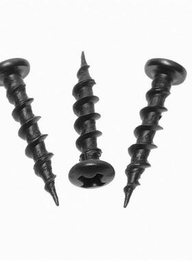 PA4*20*6.4头圆头快牙黑色 家具音箱螺丝木制品加硬螺丝厂家现货