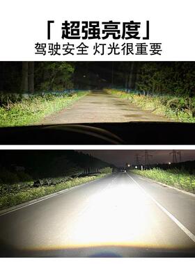 H4透镜直插式大功率汽车led大灯远近光一体超亮聚光鱼眼灯透镜灯