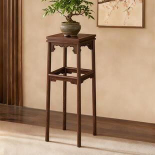 实木花架中式客厅高级花台落地式宋徽宗宋代美学花几盆景摆放架子