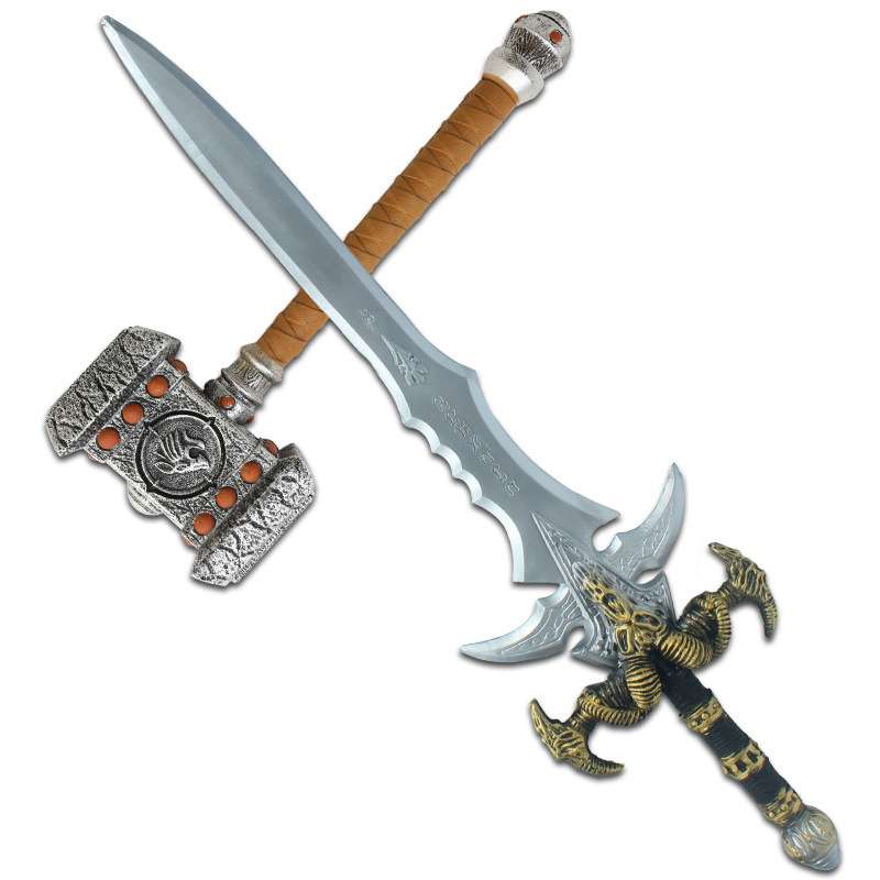 WOW魔兽cos武器道具pu霜之哀伤毁灭之锤莱艾泽拉斯恩国王之剑