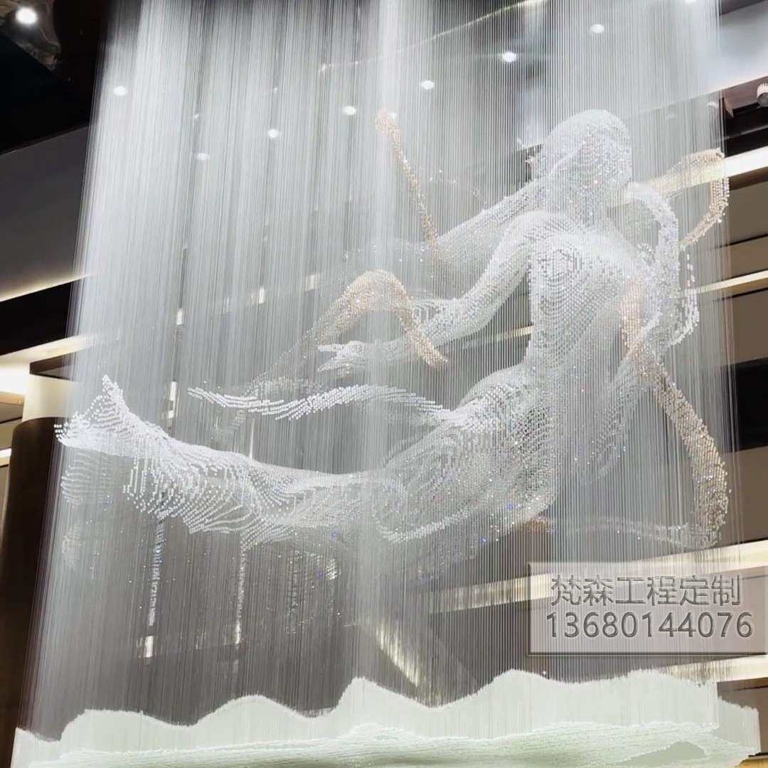 房子水晶吊灯logo造型灯美人鱼飞马海豚灯酒店大堂灯宴会展厅灯具