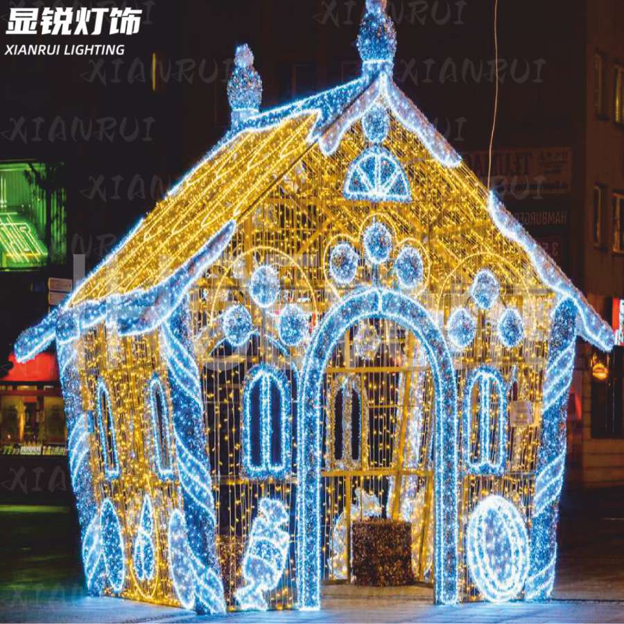 室外仿真装饰led雪屋 灯光造型房子模型造型灯装饰灯滴胶户外