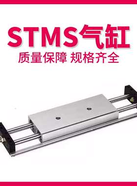 STMS 10 16 20 25X50X100X150X200/250/300双出双杆双轴滑台气缸