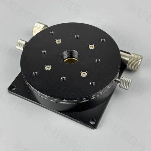 【铛裆机械】手动R轴微调位移台 手动旋转滑台 台面90mm 蜗轮蜗杆