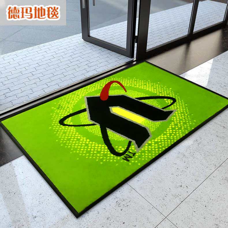 德玛地毯橡胶毯尼龙印花广告logo垫商场商用LogoDoorMat单片起订