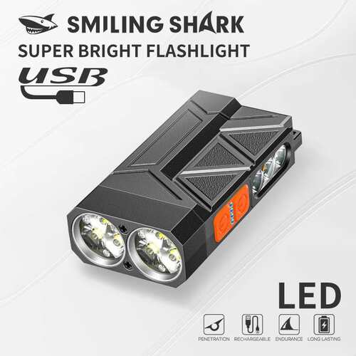 Cross-border multi-function flashlight COB side light lighti