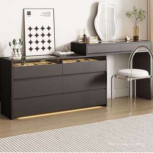 高级实木梳妆台斗柜一体梳妆台卧室收纳柜房间智能斗柜卧室梳妆台