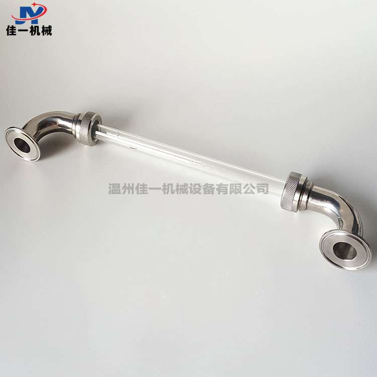 卫生级快装弯头式玻璃管位计 不锈钢快接玻璃管式液位计 水位计