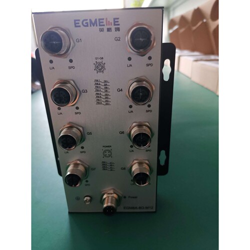工业级加固交换机 8口千兆 航空M12接头 EGM8A-8G-M12
