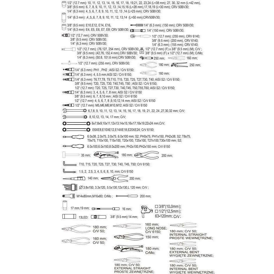 易尔拓汽修工具车重型工具钣金工具抽屉式移动工具箱组套YT-55303