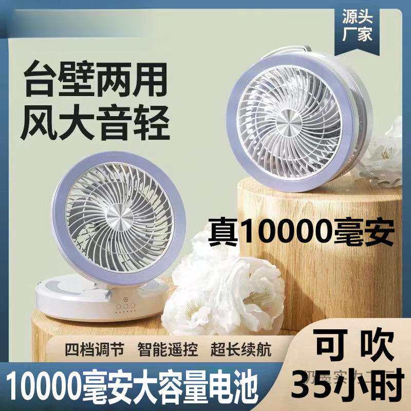 新款充电舒适悬浮风扇折叠壁挂式桌面宿舍厨房收纳小型空气循环扇图片