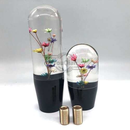 汽车改装JDM水中花水晶排挡头灯泡透明排挡杆波棍头10cm15cm20cm