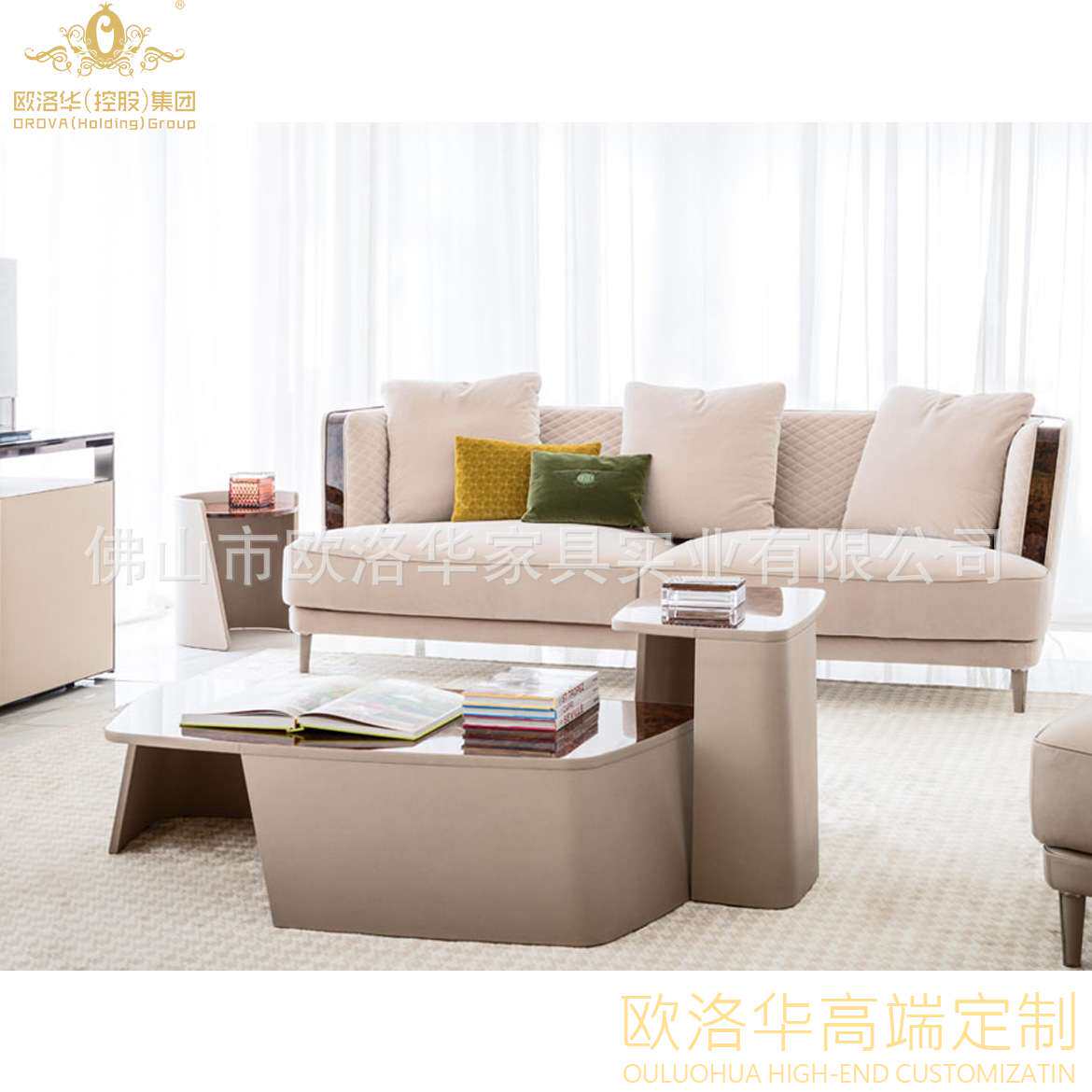 工厂直销意式树榴钢琴烤漆台面茶几现代方形北欧美式轻奢客厅茶几