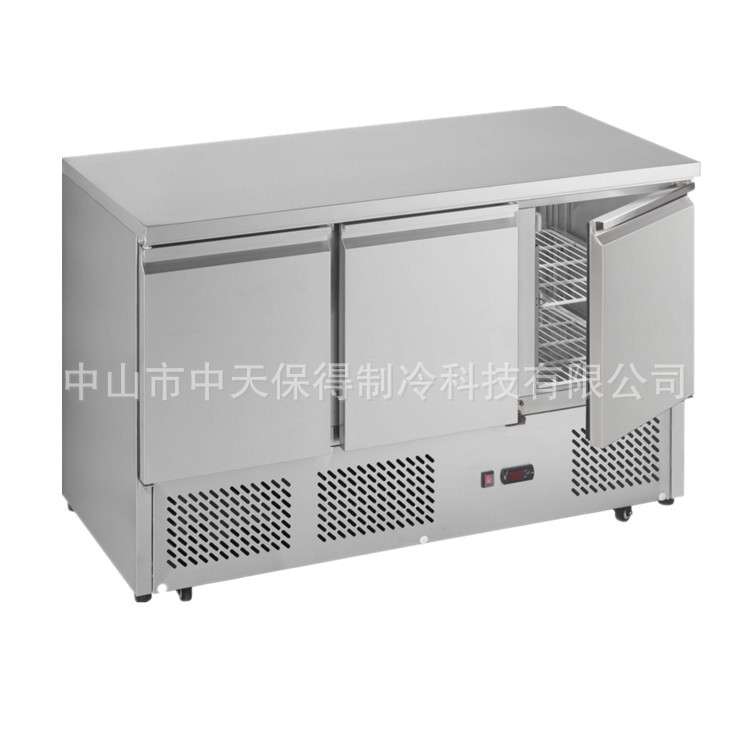 欧款风冷冷藏冷冻工作台商用不锈钢平冷操作台厨房卧式冰箱冰柜