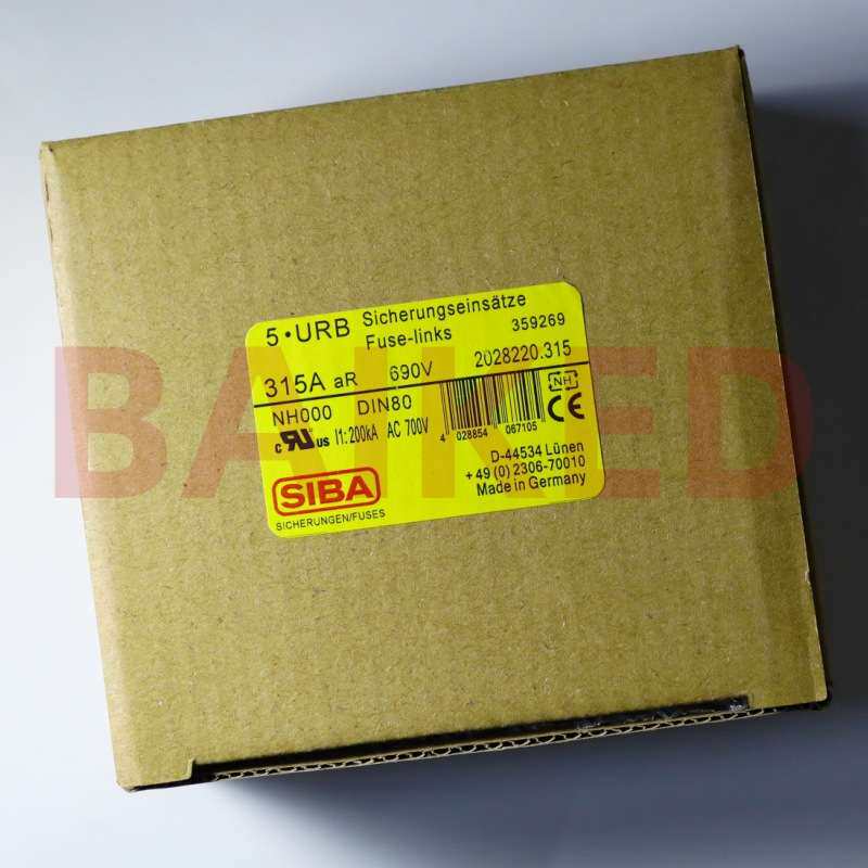 西霸 315A 690V 2028220 DIN80 200KA AC 700V SIBA GmbH GERMANY