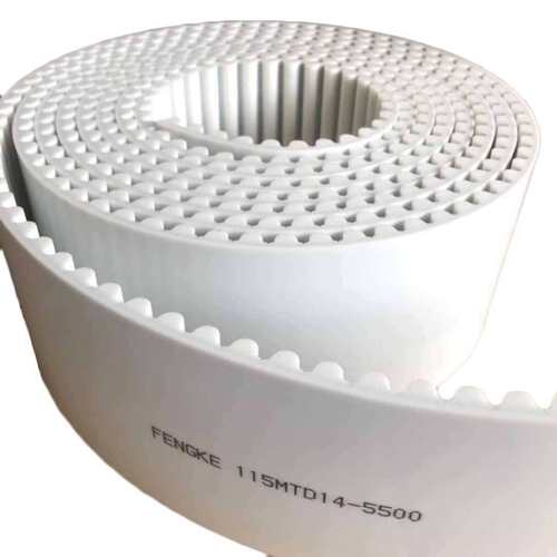 供应白色PU聚氨酯同步带开口同步带115MTD14M-5500 14M 8M 5M T10