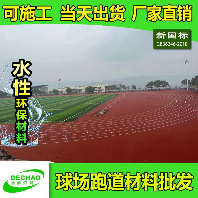 广东厂家供应学校操场透气型塑胶跑道 防滑耐磨材料 全国可施工