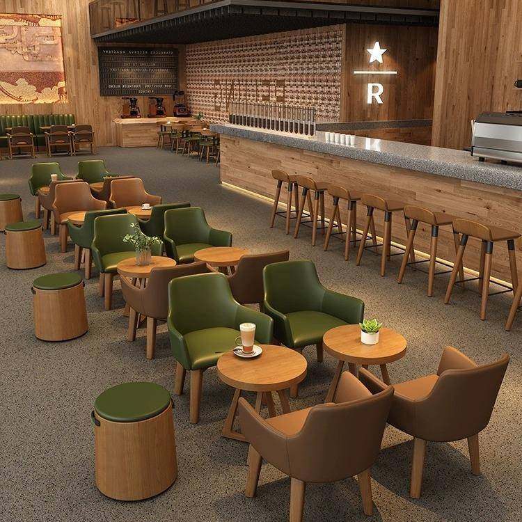 咖啡店卡座沙发凳奶茶店咖啡厅桌椅组合西餐厅书吧甜品店商用家具