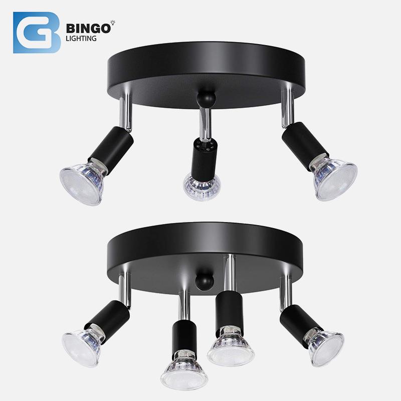 中山市现代简约三头四头吸顶射灯灯具家装过道走廊灯饰照明