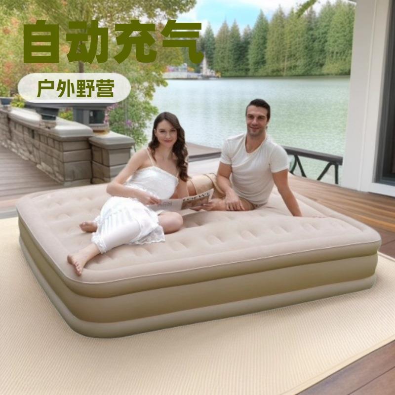 便携式自动充气床垫家用双人气垫床户外野营加大充气垫