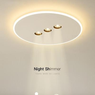 创意主卧室灯简约现代led吸顶灯圆形客厅灯无主灯餐厅书房房间灯