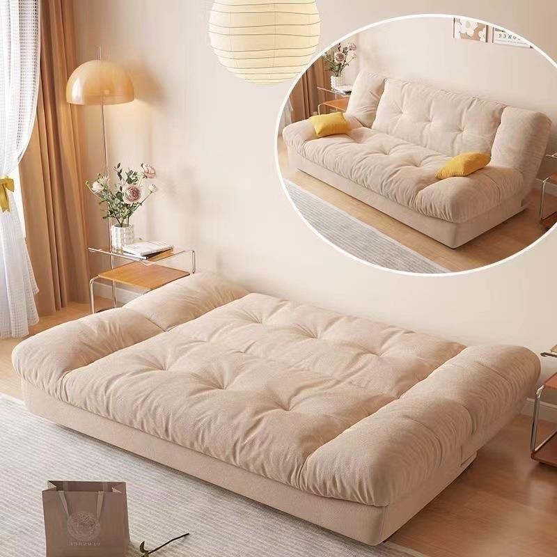 实木云朵两用可折叠沙发多功能客厅小户型沙发床现代奶油风网红款