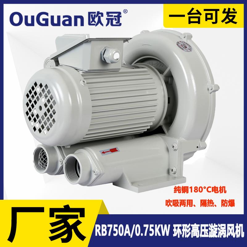 欧冠 RB-750A高压漩涡风机 0.75KW耐高温隔热风机 环形防爆鼓风机