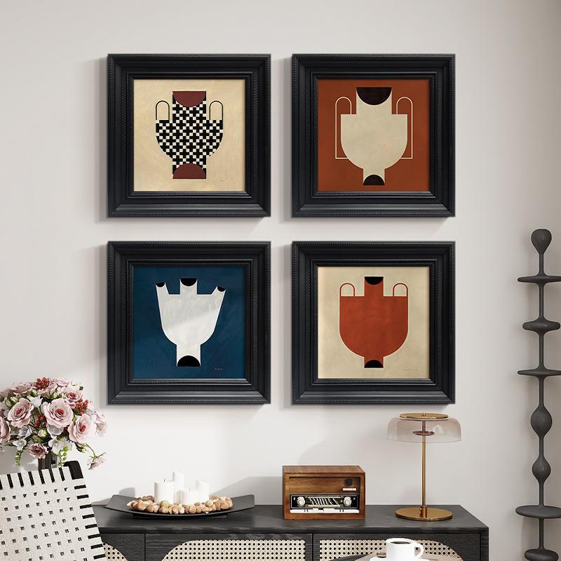 瓶安法式中古风客厅装饰画现代简约北欧复古餐厅卧室挂画静物瓶子