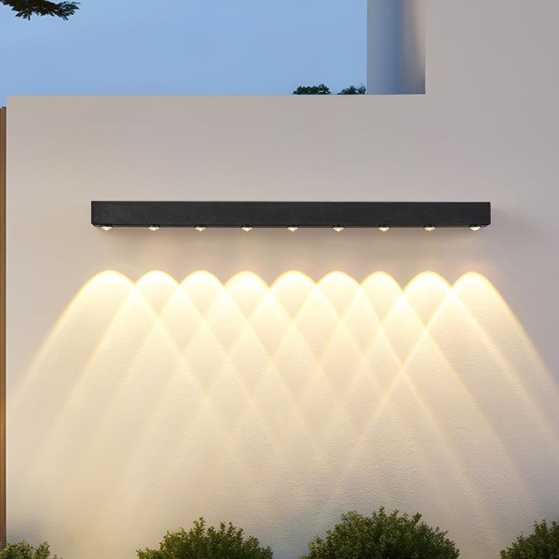 太阳能防水长条壁灯超亮室外阳台别墅墙面店面门口户外庭院照明灯