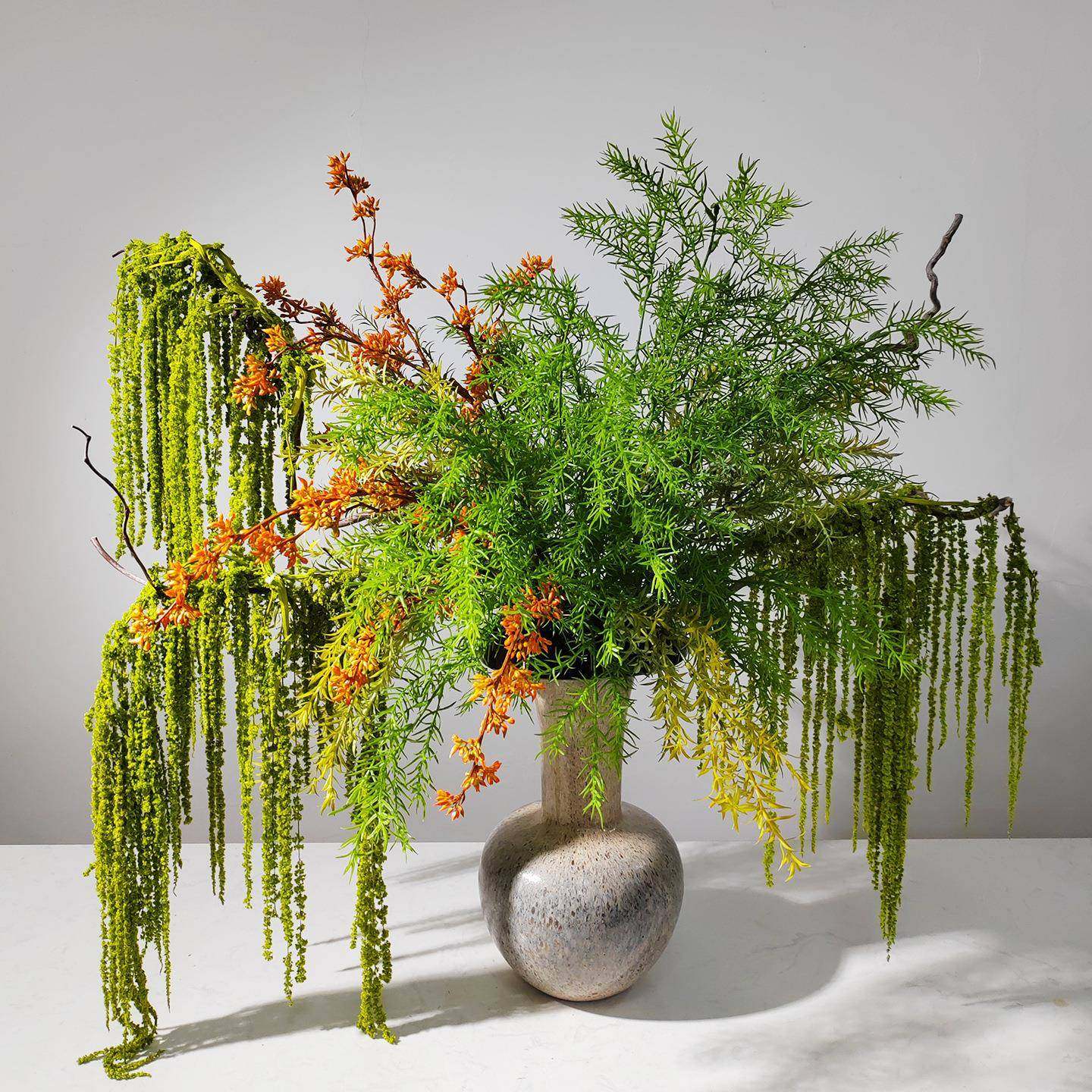 垂吊仿真花艺设计师新款创意桌面成品套装酒店前台玄关装饰品摆件