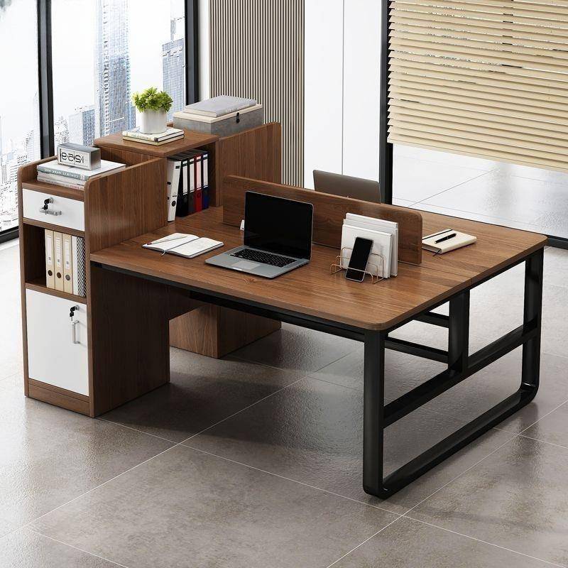职员办公桌简易2/四人位桌椅组合办公室员工工位现代电脑桌子简约