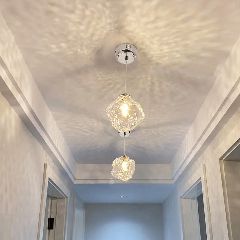 床头灯极简创意吧台餐厅灯吊线灯具现代简约冰块过道卧室吊灯L271