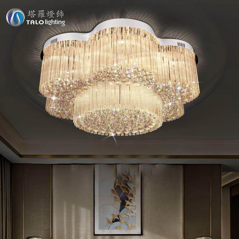 古镇简约创意LED室内客厅吸顶灯 现代奢华卧室灯书房水晶灯饰