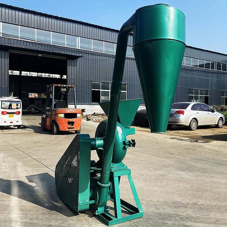 360型除尘玉米面粉碎机出口齿盘式粮食粉碎机自吸式稻谷壳粉碎机