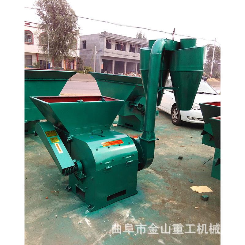 小型豆秸自动进料粉碎机800型沙克龙粉碎机大功率花生秧粉碎机