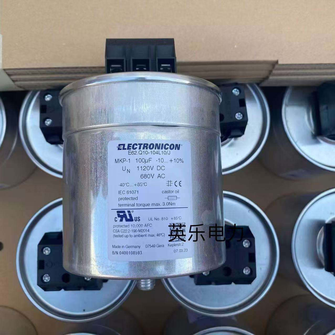 E62.Q10-104L10/J 德国ELECTRONICON滤波电容100uf 1120VDC
