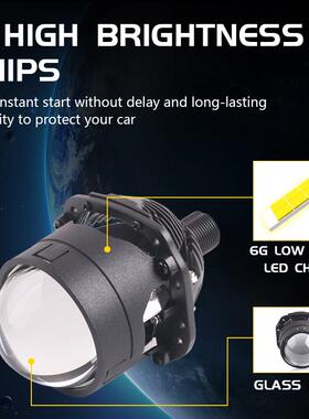 SANVI三为车灯新品大功率S8PRO 45瓦6000K 2.5寸LED双光透镜大灯