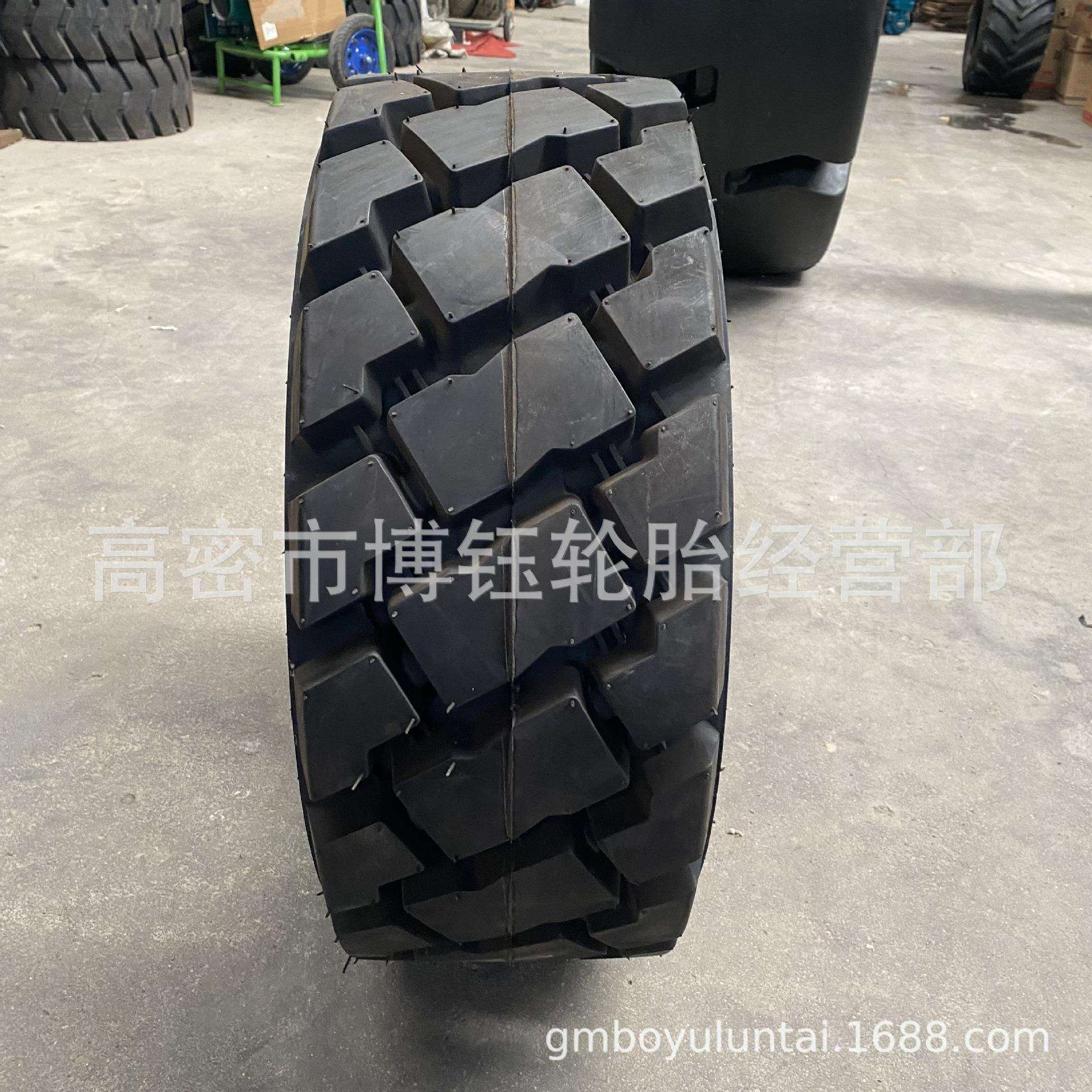 工程越野叉车轮胎12-16.5三大块花纹 铲车滑移装载机轮胎 量大价