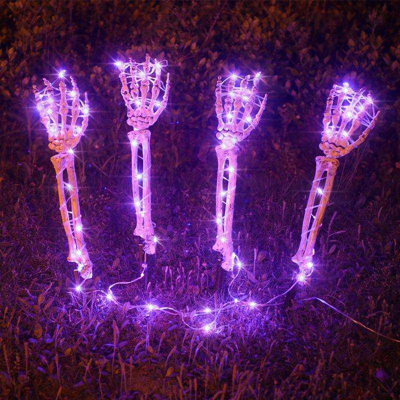万圣节骷髅手地插装饰仿真吓人发光4件套手臂骨架遥控变色酒吧鬼,鲜花速递/花卉仿真/绿植园艺,割草机/草坪机,淘宝优惠券,粉丝福利购,淘宝优惠卷