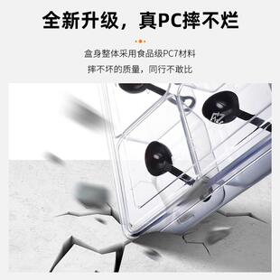 亚克力PC调味料收纳盒瓶塑料冰粉配料分格盒子有盖组合装摆摊商用