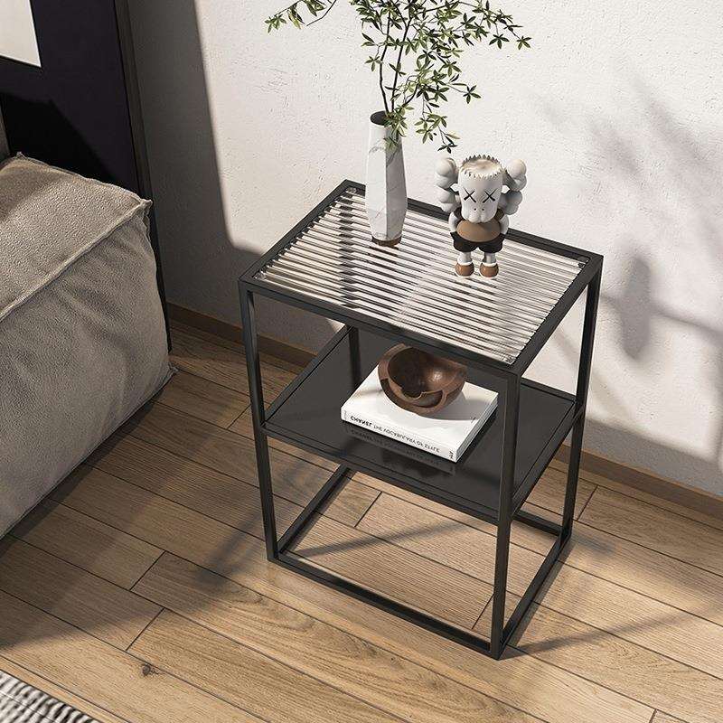 简约床头柜极简客厅卧室厨房置物架多层架铁艺床头柜浴室超窄边几