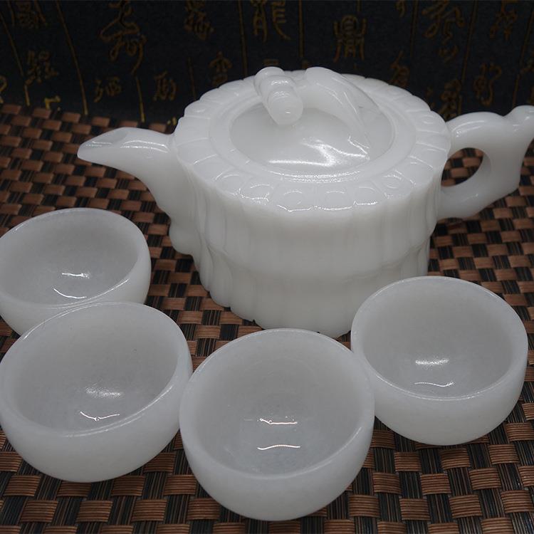 汉白玉茶具酒壶竹节壶南瓜壶梅花壶摆件大量