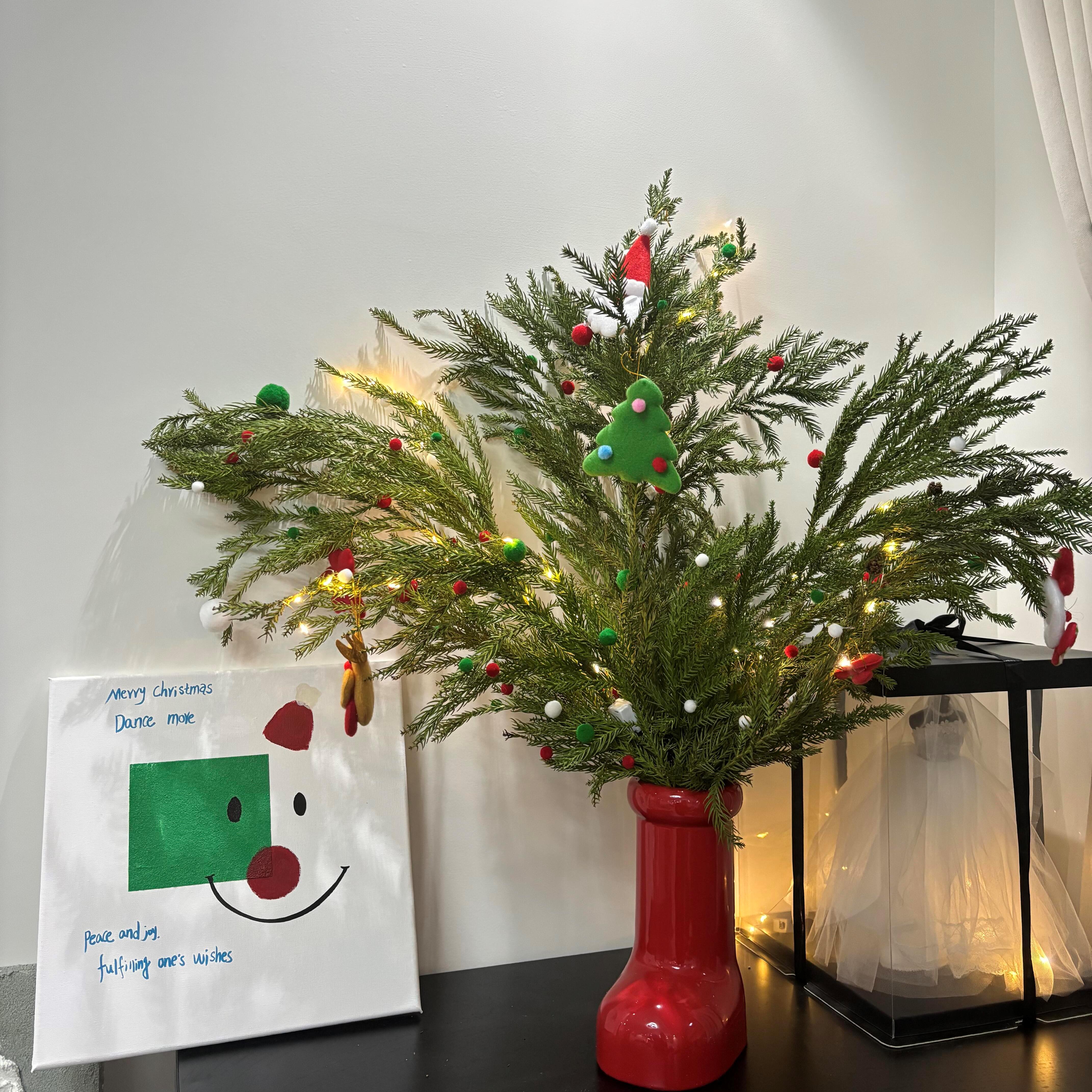 圣诞节装饰品老人挂件diy