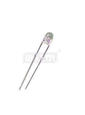 led高亮发光二极管F3圆头无边短脚灯珠白红黄绿色光3mm*16mm 20mA